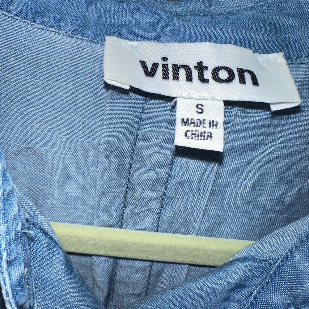 Vinton Blue Button-Up Denim Shirt Size S - Picture 3 of 8